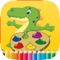 Icon Dinosaur Paint and Coloring Book - Free Games For Kids