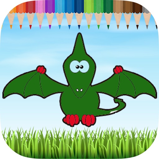 Easy Dinosaur Coloring Book iOS App