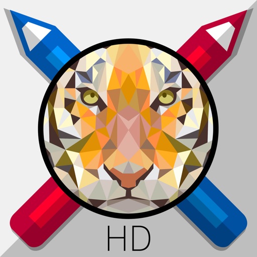 Zendoz ArtBookz - 03 - Polygon Animals - HD - Coloring Book icon