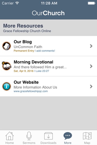 Grace Fellowship Church - Davenport, Iowa screenshot 4