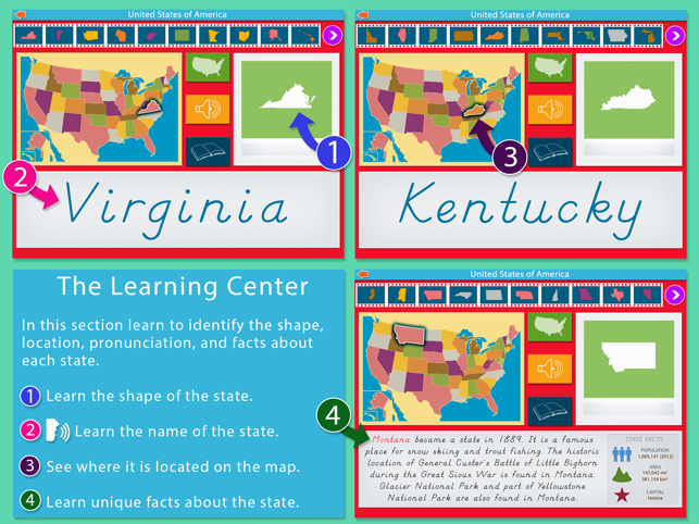 United States Of America LITE - A Montessori Approach To Geo(圖2)-速報App