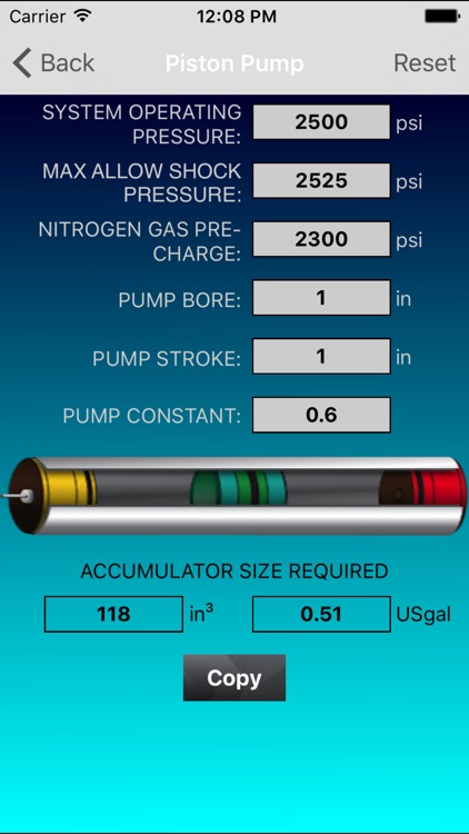 Hydraulic Accumulator Calculator