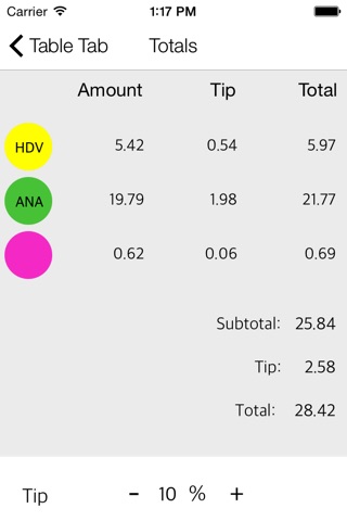 Table Tab screenshot 4