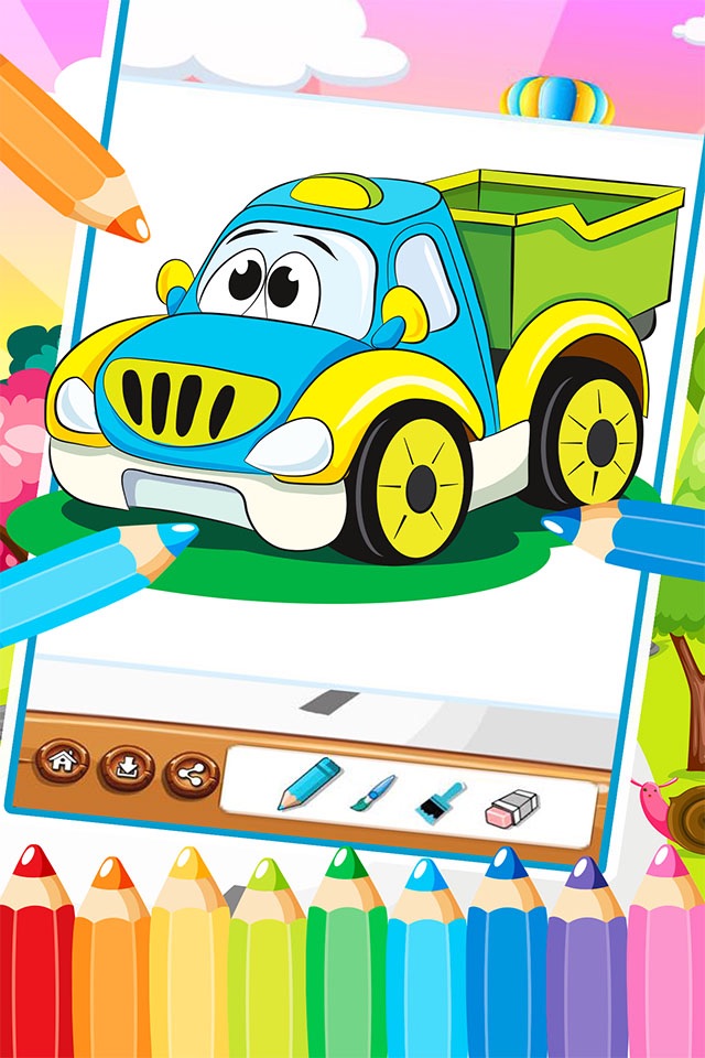 Car Fire Truck Free Printable Coloring Pages For Kids 2 screenshot 2