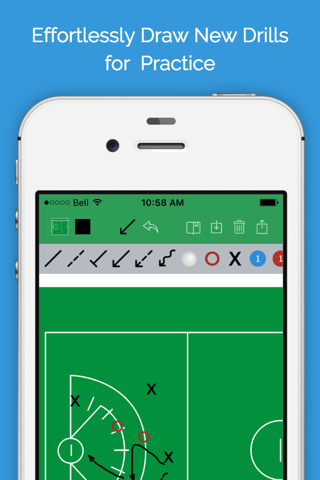 Lacrosse Blueprint - Men's Clipboard Drawing tool for Coaches screenshot 4