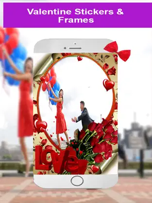 Skærmbillede 4 Pegatinas de San Valentín Caja - Lovely Photo Editor con tatuajes personalizados Marcos iphone