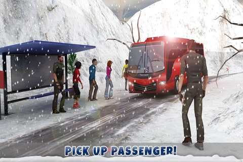 Winter City Off-road Hill Bus Driving Simulator 3D screenshot 3