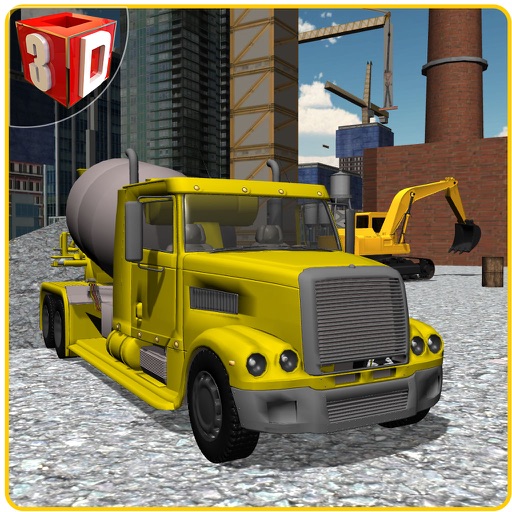 Concrete Excavator Simulator – Operate crane & drive truck in this simulation game Icon