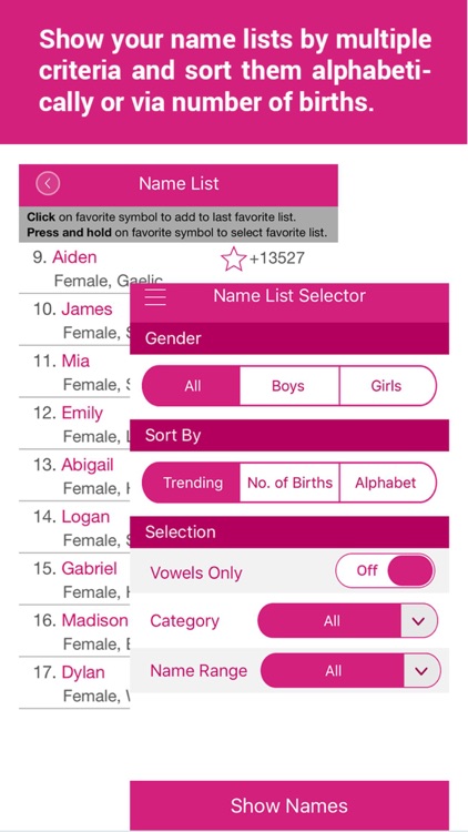 50,000 Baby Names - Connect Your Friends and Let Them Share Their Favorite Names with You