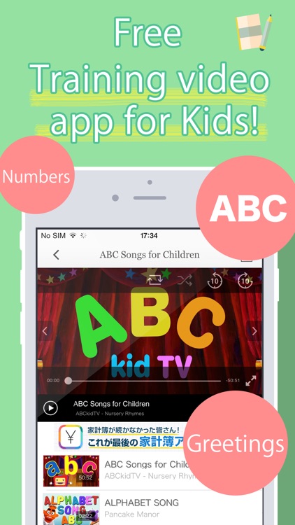 Intellectual training videos for kids - Free learning abc & 123