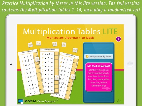 Multiplication Tables LITE - A Montessori Approach to Math screenshot 4