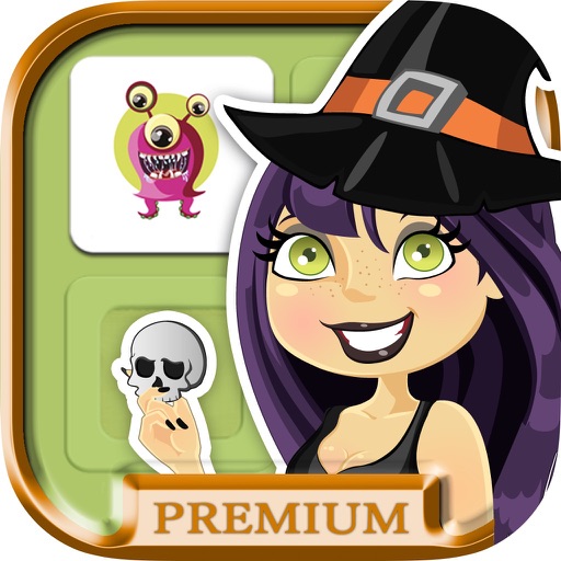 Halloween memory game: Learning game for kids - premium