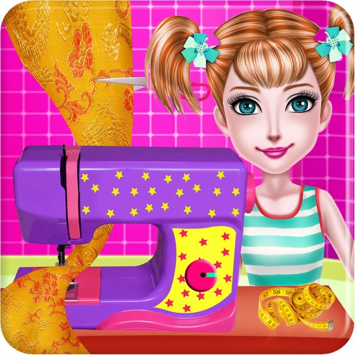 kids tailor and dress up icon