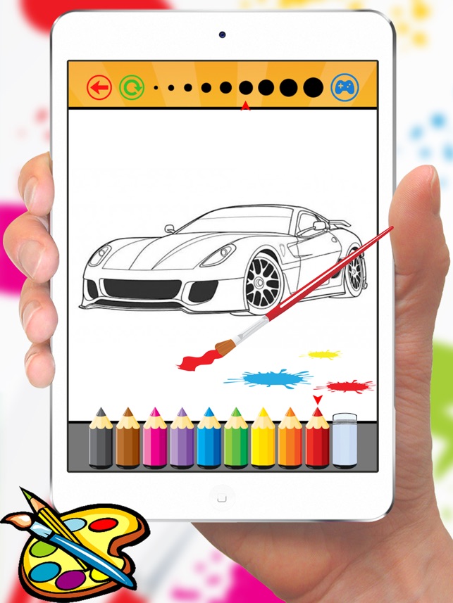 Sport Car Coloring Book Vẽ Xe cho mầm non trai
