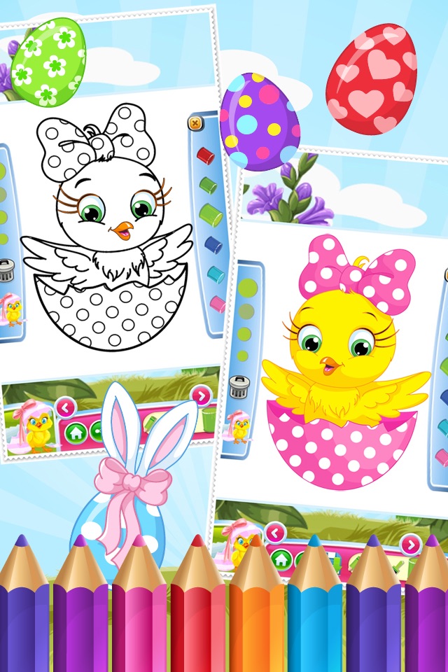Easter Egg Coloring Book World Paint and Draw Game for Kids screenshot 2