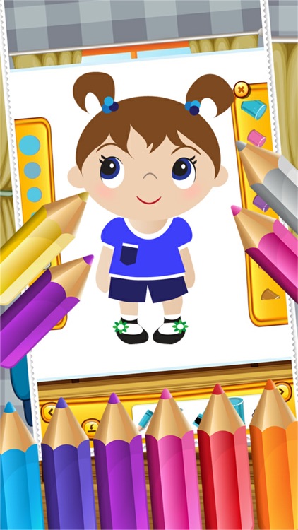 Little Girls Coloring World Drawing Story Kids Game screenshot-4