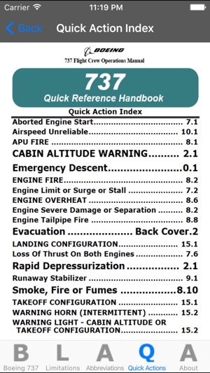 B737 Limitations, Abbreviations, Quick Actions.(圖4)-速報App