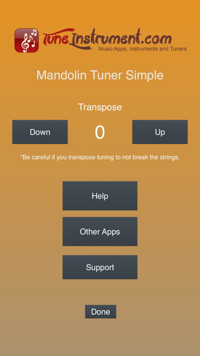 Mandolin Tuner Simple screenshot1