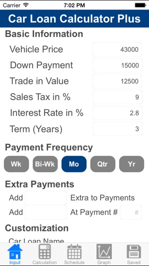Car Loan Calculator With Extra Payments >> Car Loan Calculator Plus On The App Store Car Loan Calculator With Extra Payments >> Car Loan Calculator Plus On The App Store