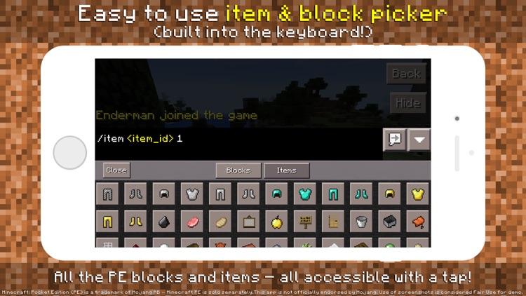 PE Mods - Custom Keyboard for Minecraft Pocket Edition