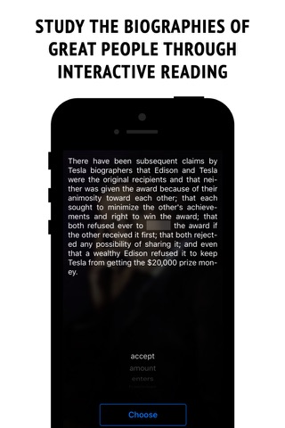 Tesla - interactive biography screenshot 2