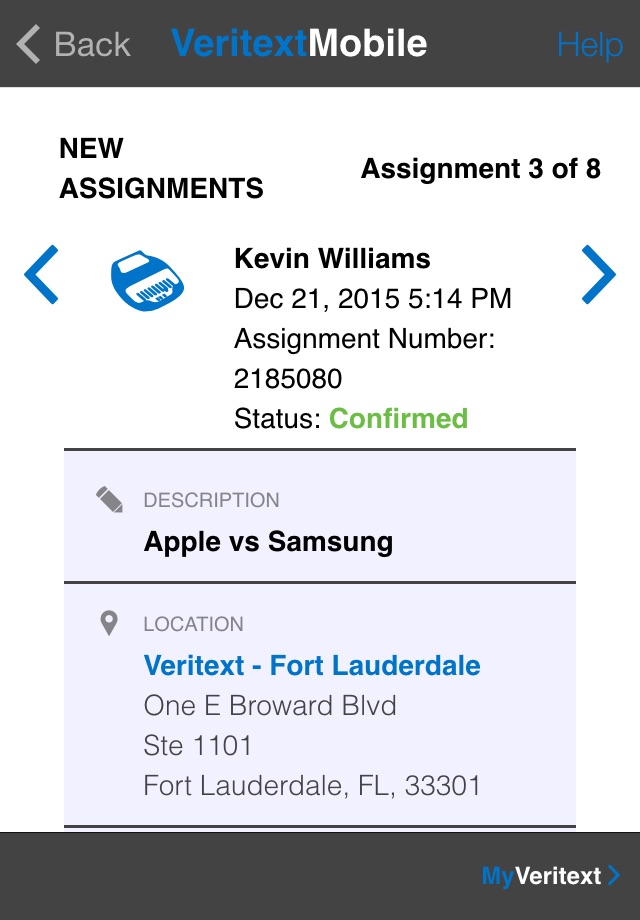 Veritext screenshot 4