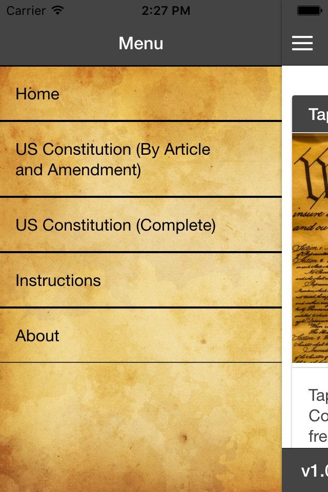 US Constitution - TapTrak Studios screenshot 2