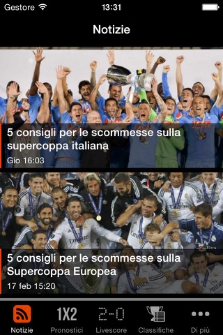 Scommesse Sportive : Risultati Calcio + Pronostici screenshot 2