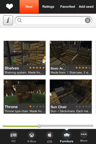 Seeds & Furniture for Minecraft: MCPedia Gamer Community! Ad-Free screenshot 2