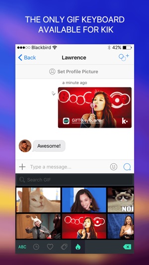 GifT Keyboard - Specialized GIF Keyboard for Kik and Messeng(圖1)-速報App