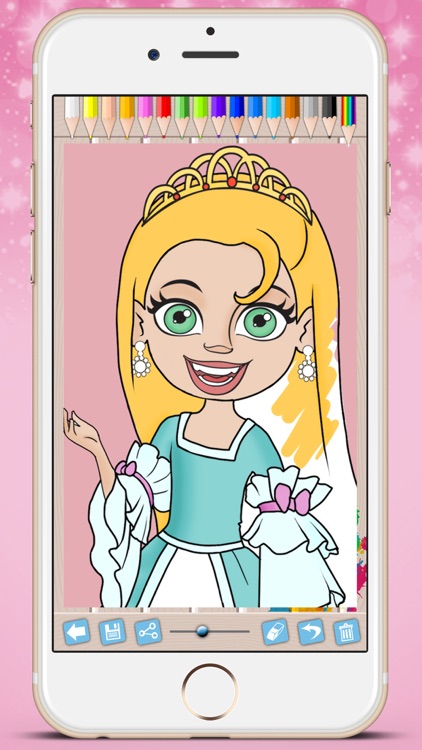 Royal Princess Coloring Book Paint fairy tale princesses - Premium screenshot-3