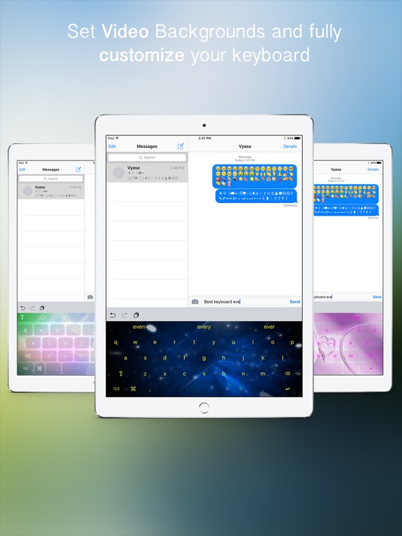 VideoKeys Keyboard - Set any video background and use symbols,fonts and new emojiのおすすめ画像1
