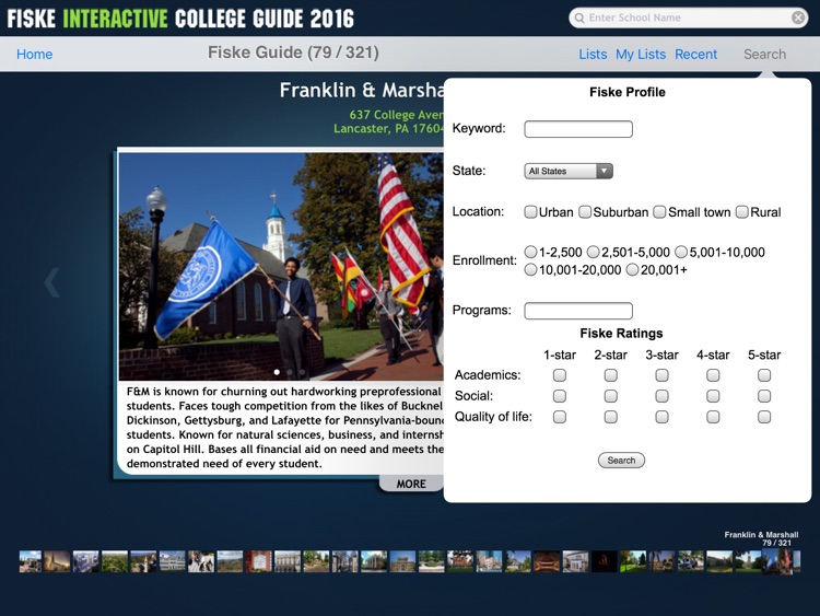 Fiske Interactive College Guide 2016