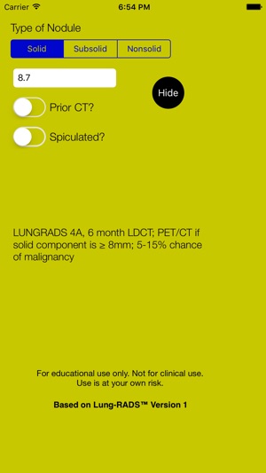 Single Nodule Lung Cancer Screening with Lung-RADS(圖2)-速報App