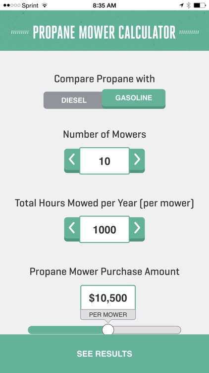 Propane Mower Calculator