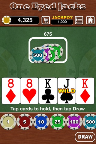 1 Eyed Jacks Video Poker screenshot 3