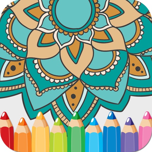 Coloring Books Mandala Adult Games For Relax Icon