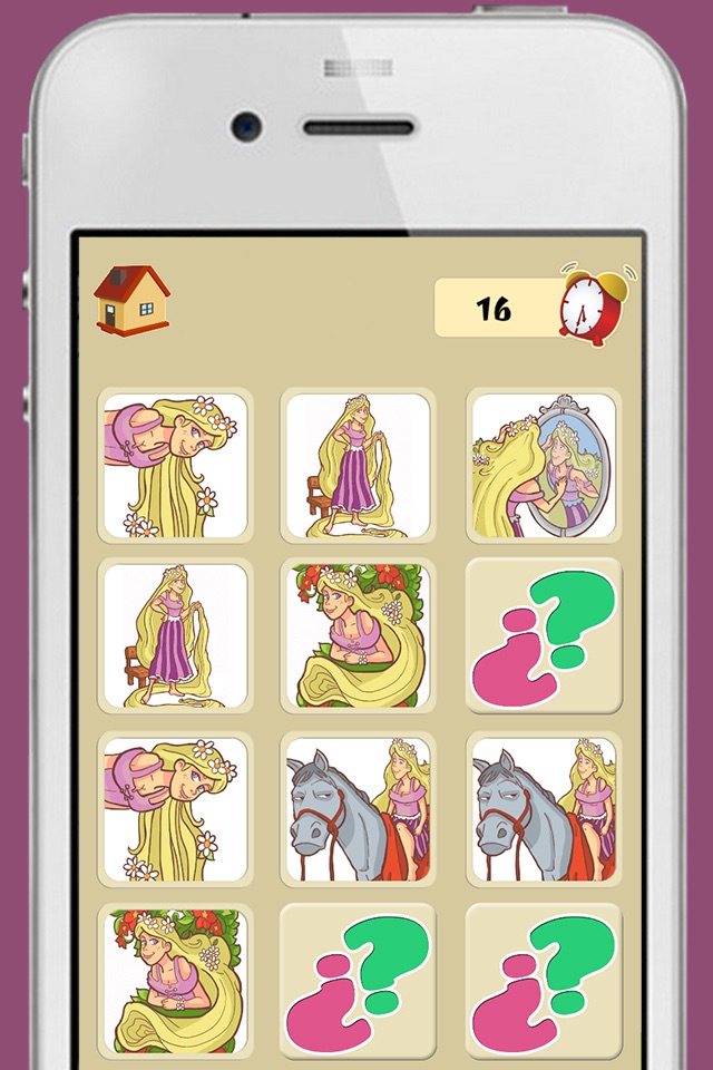 Memory game for girls: princess Rapunzel: learning game for girls screenshot 4