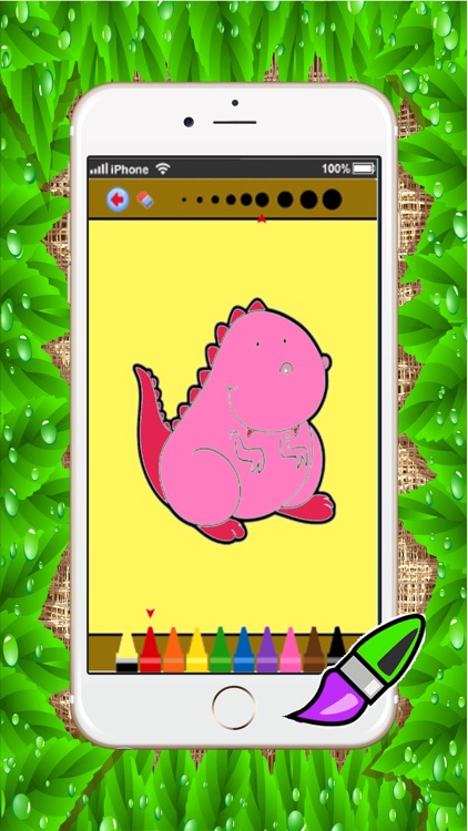 dino coloring book games : learning basic drawing and painting for kids free screenshot-4