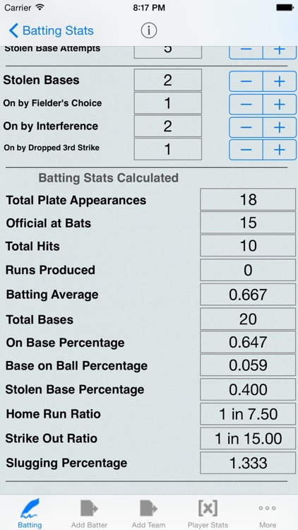 Batting Tracker : Baseball Stats for Players