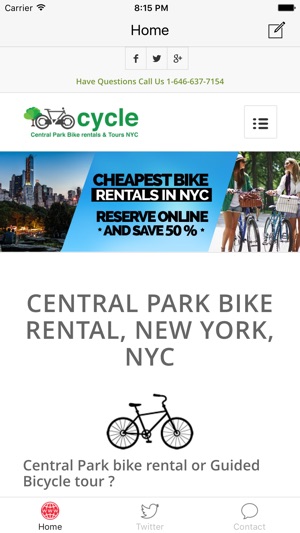 Central park bike tours & rentals NYC