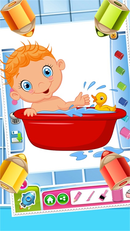 Little Babies Coloring Book World Paint and Draw Game for Kids screenshot-4