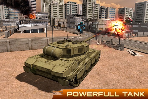 Robot Army Warfare 3D – Modern World Battle Tanks against the Enemy War Robots screenshot 2