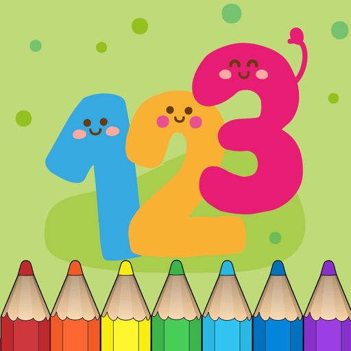 123 Number Coloring Book for Children Icon