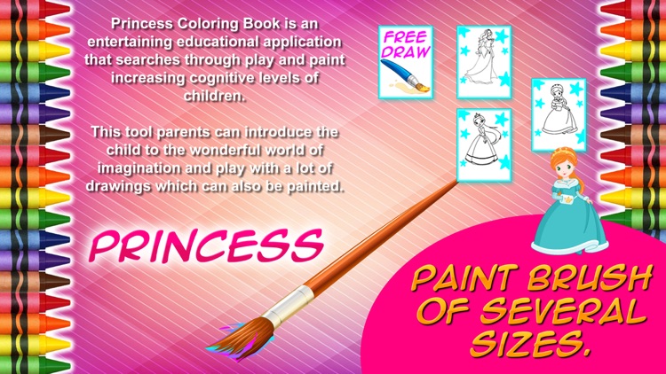 Princess Coloring Game - Girls Paint Games Coloring and Drawing - FREE