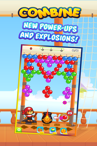 Cannonball Candies - Help Pirate Bear Shoot and Recover his Treasure screenshot 2