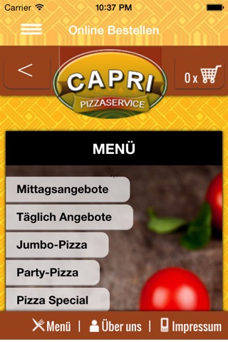 Capri Pizza Sservice screenshot 3
