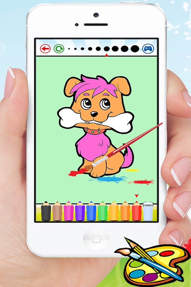 Animal Dog Cat & Rat Coloring Book - Drawing for Kids Games screenshot 4