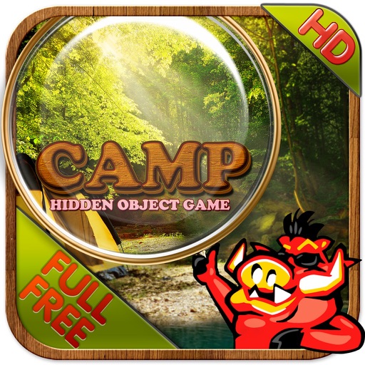 Find Hidden Objects : Camp - a searching finder game to seek hidden object Icon