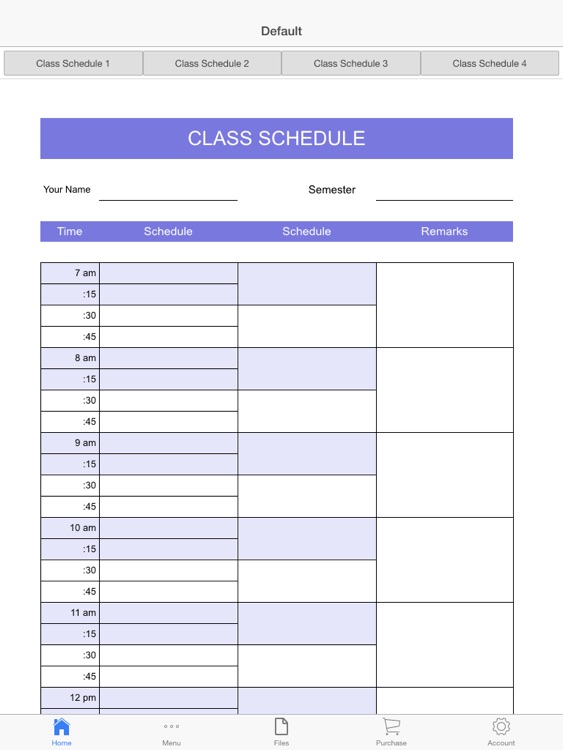 Class Timesheet